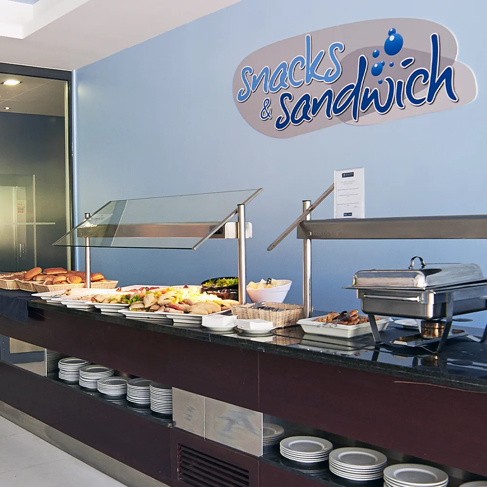 Snacks and sandwiches with light options available as part of the hotel's All Inclusive service